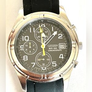 Citizen Men's Black Chronograph Watch- 0510-H22951